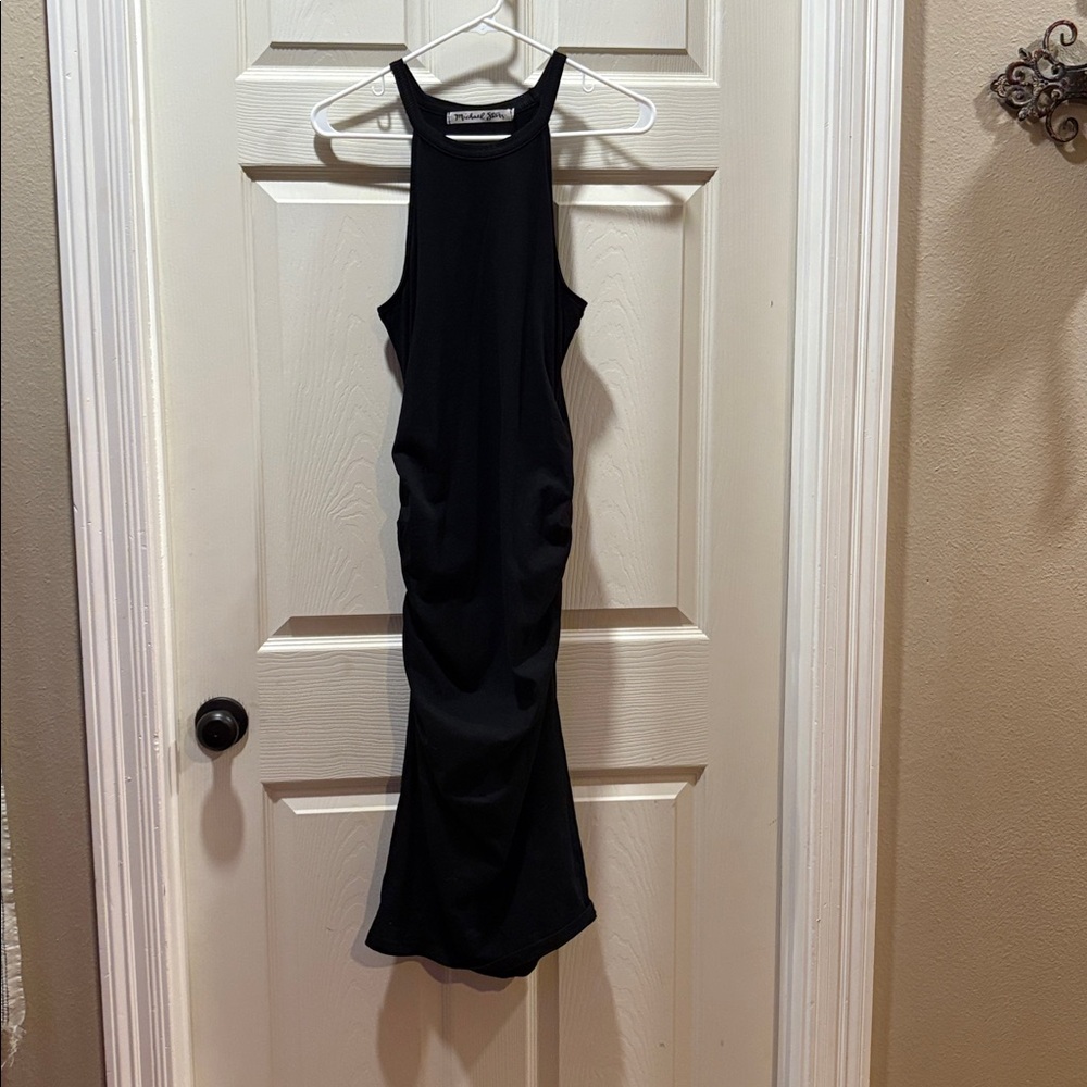 Michael Stars Black Ruched sides Dress